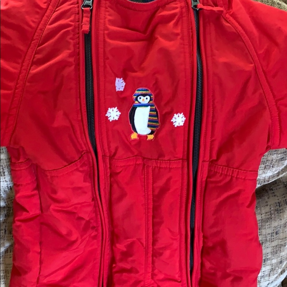 LLBean red snowsuit